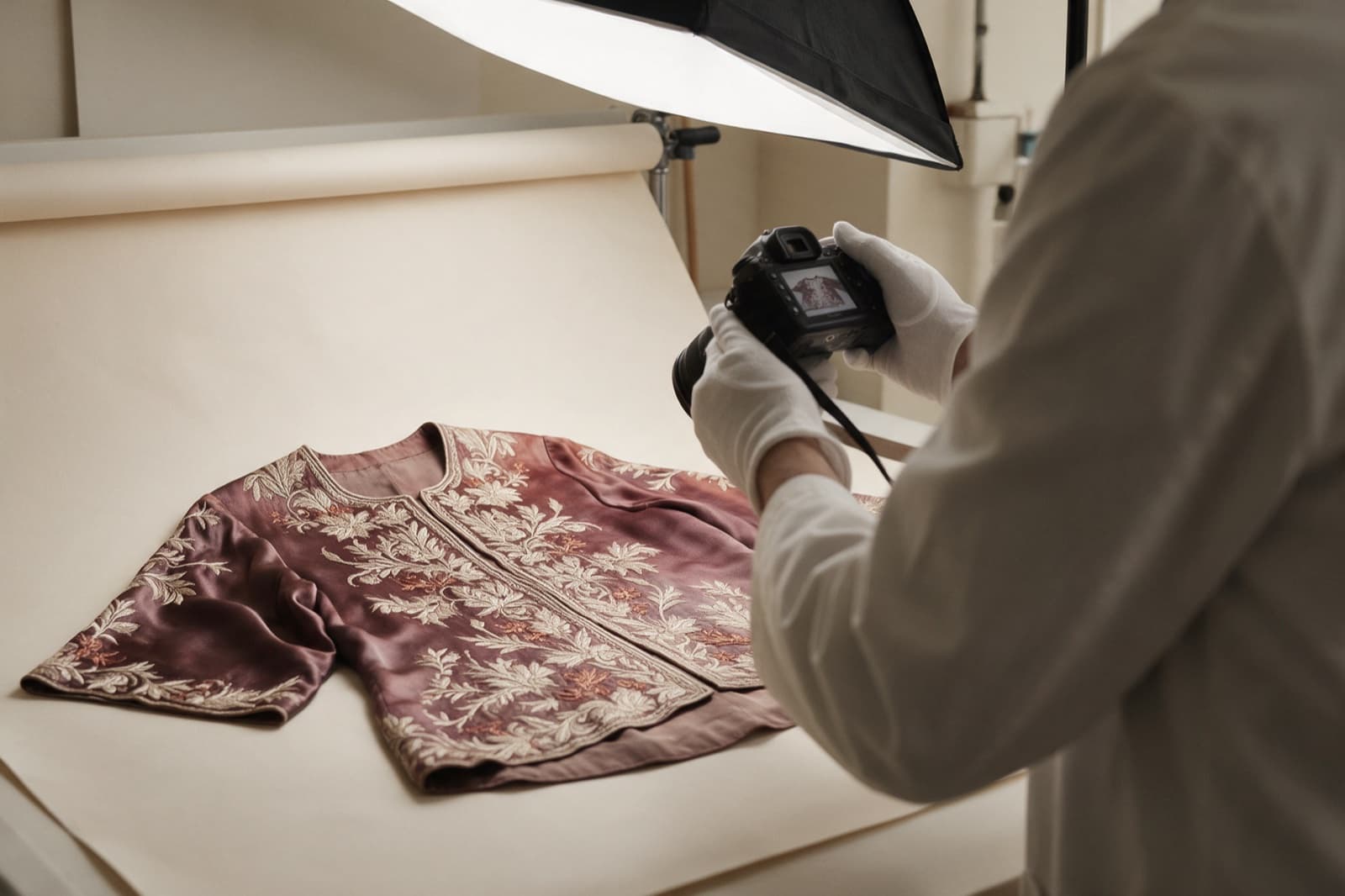 Photographing a garment at intake